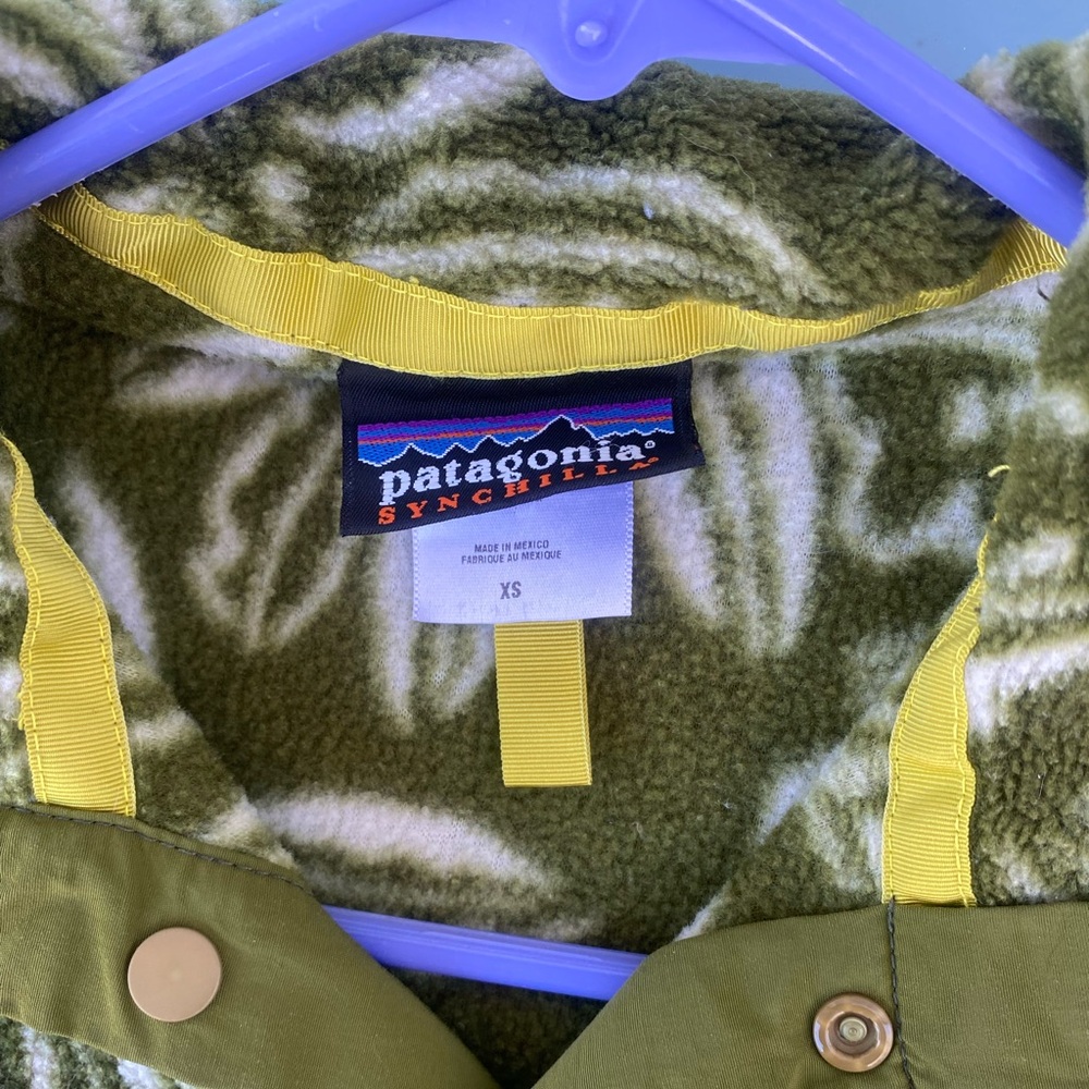 Rare 90s Women's Vintage Patagonia Floral Synchilla Snap Fleece (XS) - Picture 2 of 5